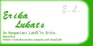 erika lukats business card